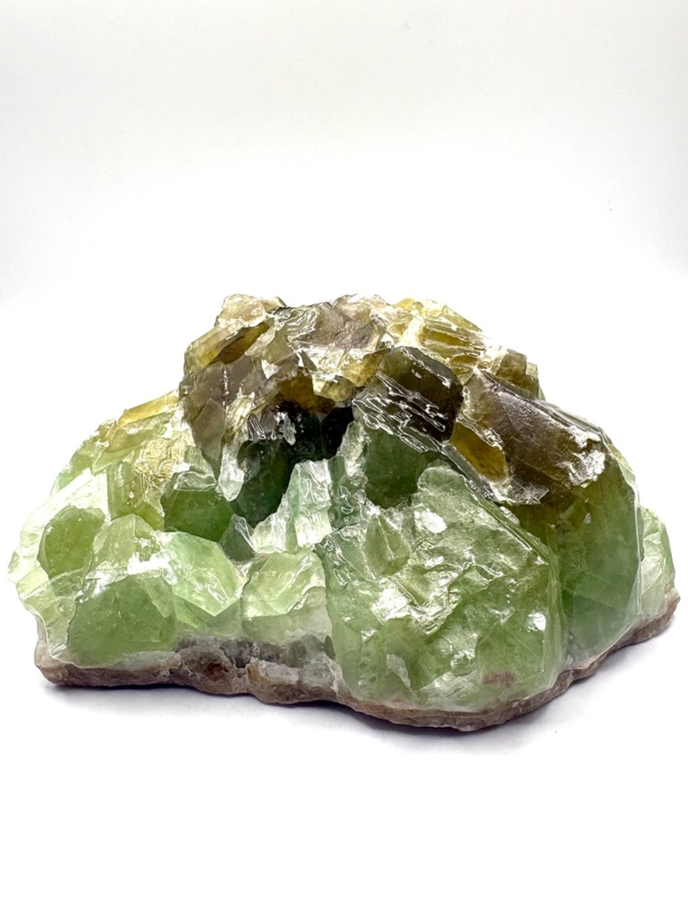 Raw Green Calcite Crystal Specimen